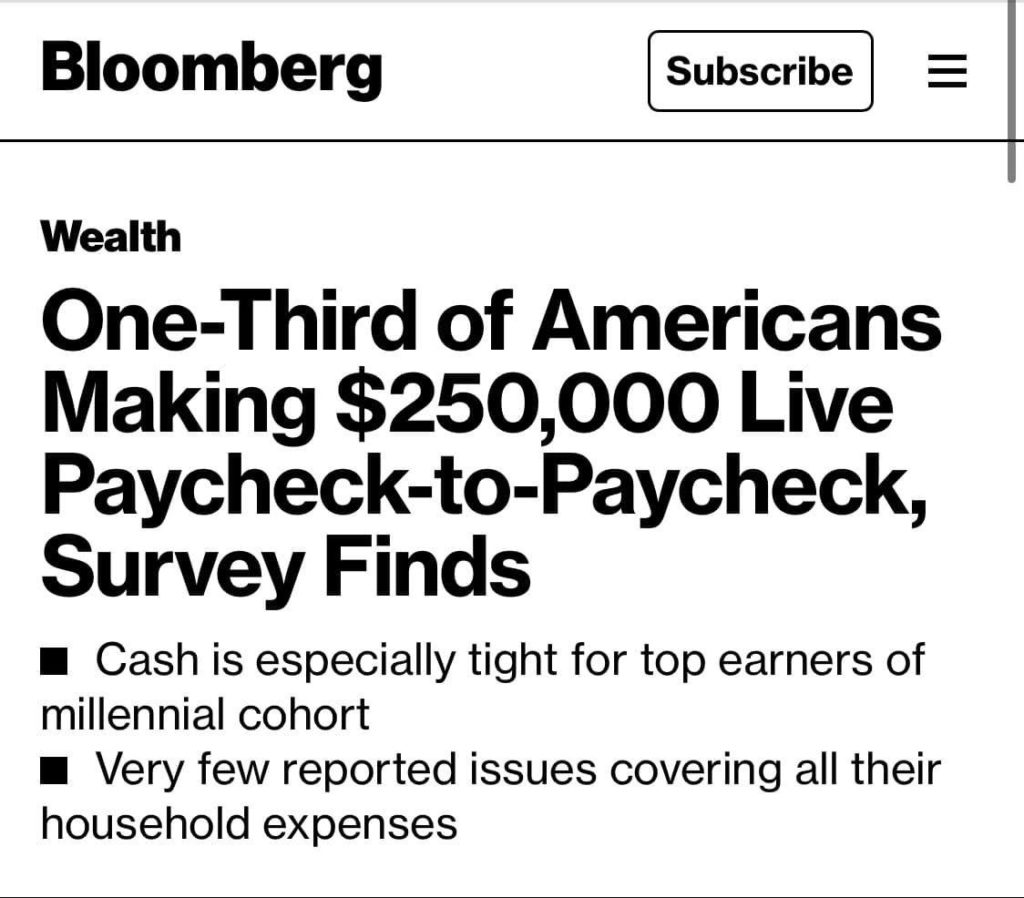 American's are living paycheck-to-paycheck